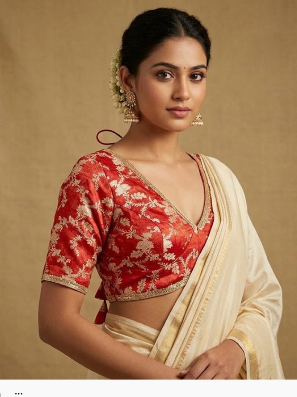 NEW Rust Orange Embroidered Indian Saree Blouse Choli Traditional Silk Ethnic